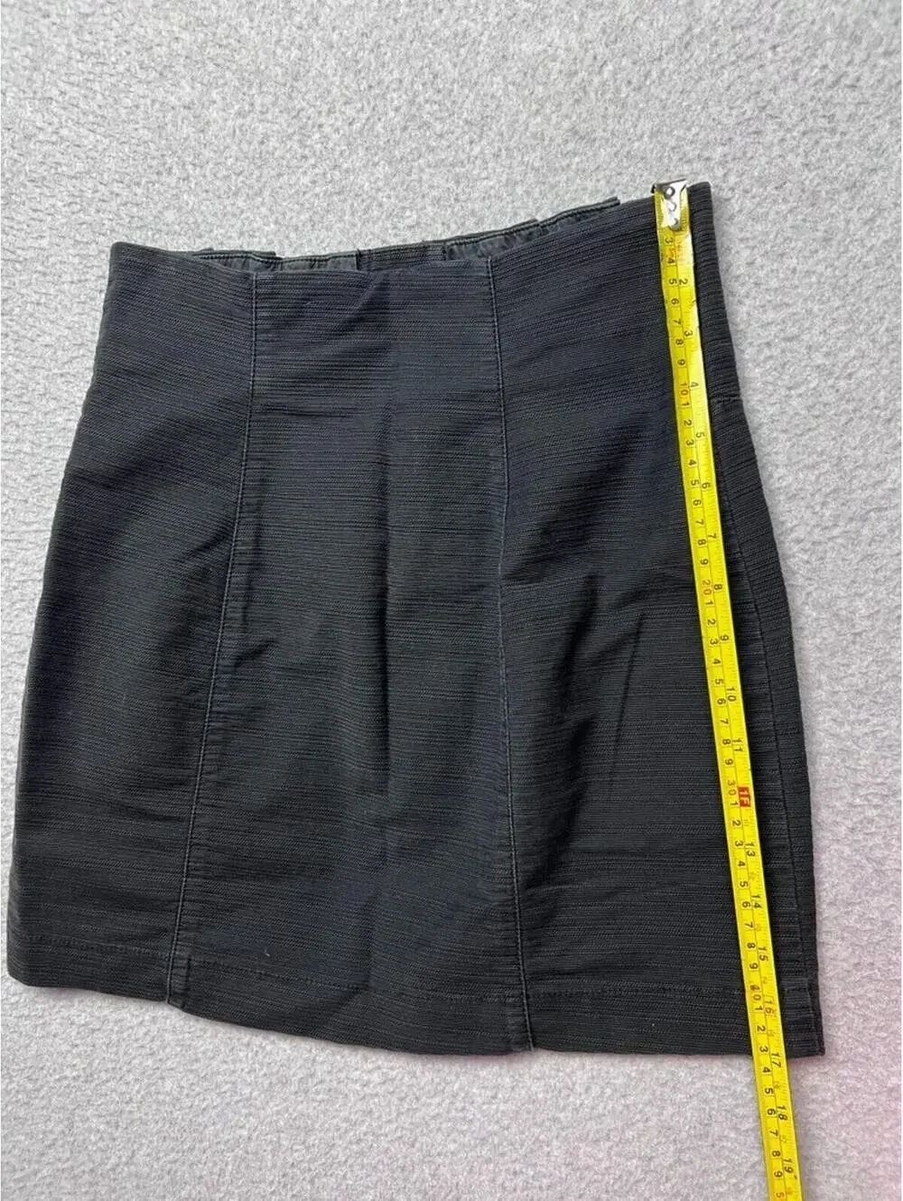 Free People Every Minute Every Hour Black High Waisted Button Front Mini Skirt 4